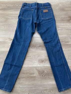 Vintage 90s Wrangler USA Made Dark Denim Bootcut Western Jeans Mens ACTUAL 30x33